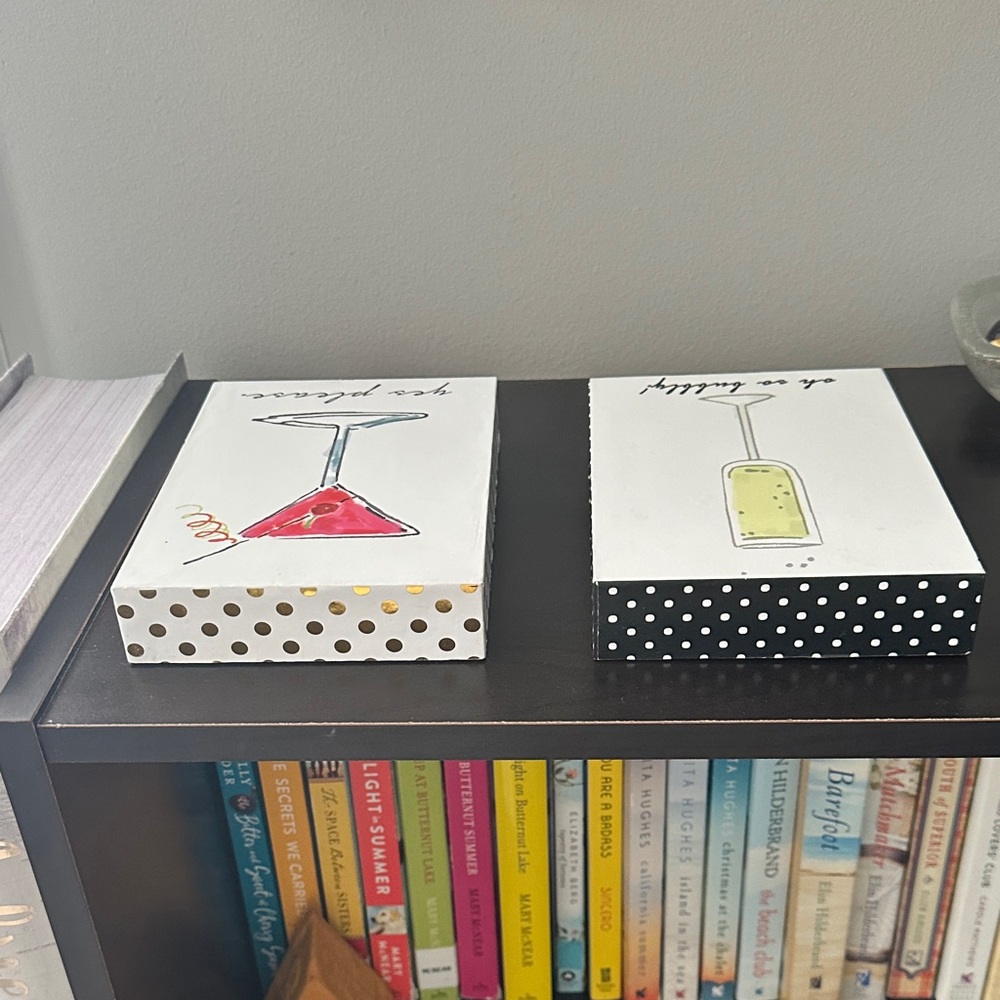 Set of 2 Stylish Cocktail Art Blocks - Picture 4 of 4